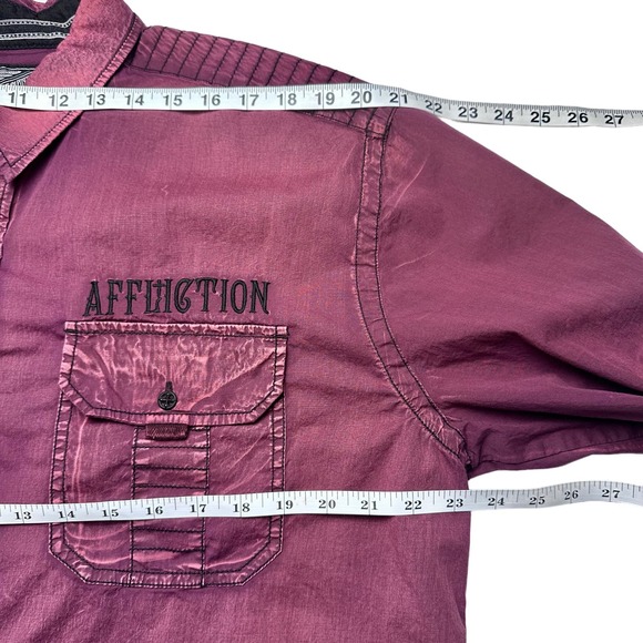Affliction | Men | Premium Darken Soul Stretch LS Button Up Shirt 2XL - Picture 4 of 16